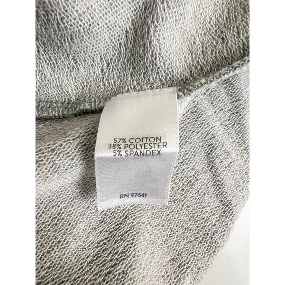 J. Jill Fit Grey Heather Full Zip  Hoodie Sweatshirt Size 2X  3/4 Sleeve - Picture 6 of 6